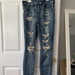 AEO high-rise jegging crops